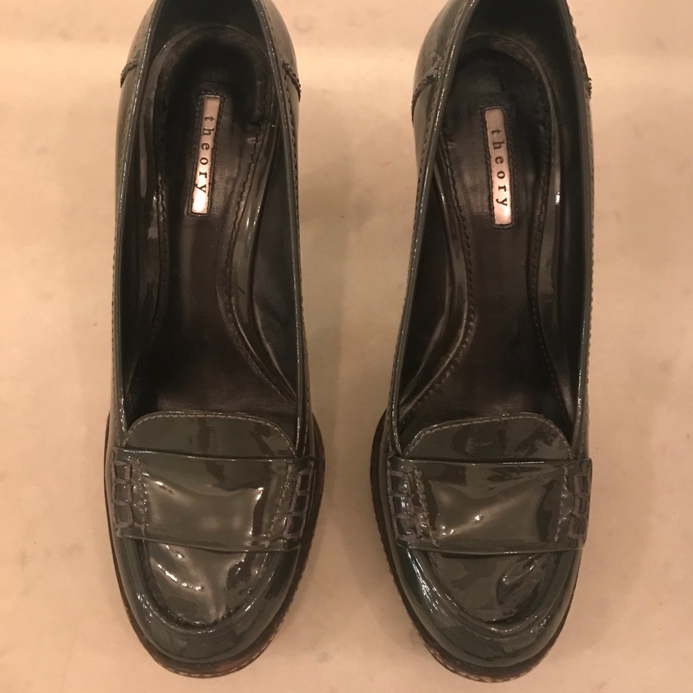 Theory penny loafer pumps